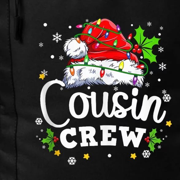 Cousin Crew Christmas Santa Hat Lights Pajamas Funny Xmas Tank Top Daily Commute Backpack