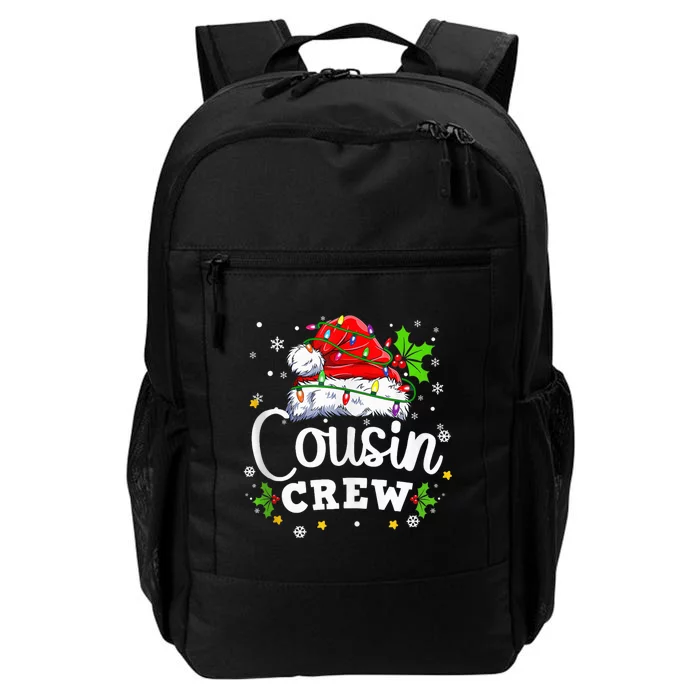 Cousin Crew Christmas Santa Hat Lights Pajamas Funny Xmas Tank Top Daily Commute Backpack