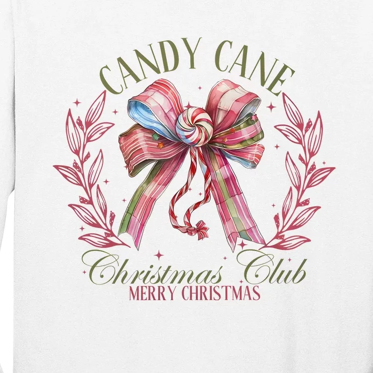 Candy Cane Christmas Club Xmas Holiday Long Sleeve Shirt