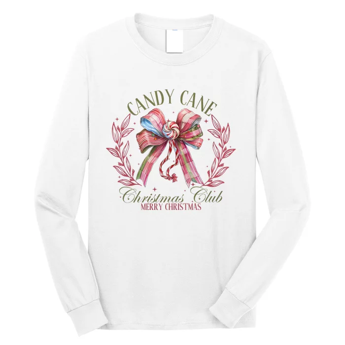 Candy Cane Christmas Club Xmas Holiday Long Sleeve Shirt