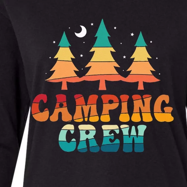 Camping Crew Camp Family Camping Trip Camper Matching Group Womens Cotton Relaxed Long Sleeve T-Shirt