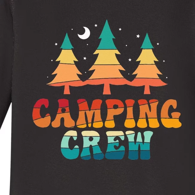 Camping Crew Camp Family Camping Trip Camper Matching Group Baby Long Sleeve Bodysuit