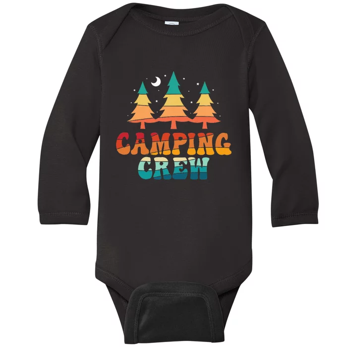 Camping Crew Camp Family Camping Trip Camper Matching Group Baby Long Sleeve Bodysuit