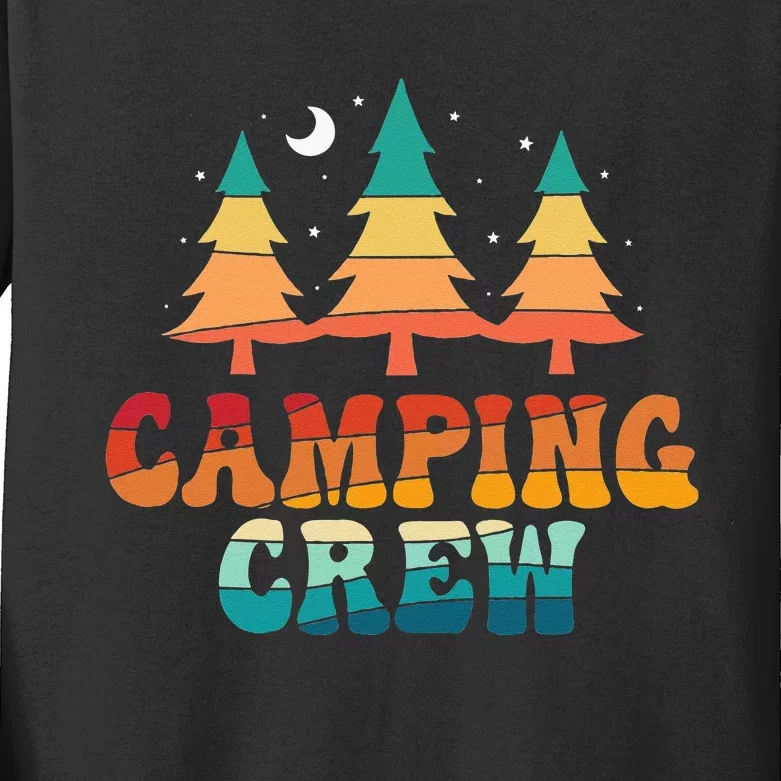 Camping Crew Camp Family Camping Trip Camper Matching Group Kids Long Sleeve Shirt