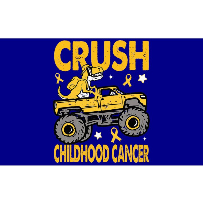 Crush Childhood Cancer Awareness Monster Truck Dinosaur Bumper Sticker