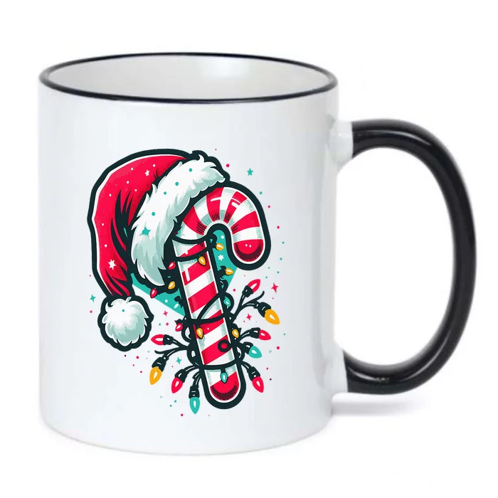 Candy Cane Crew Christmas Lights Family Matching Xmas Black Color Changing Mug