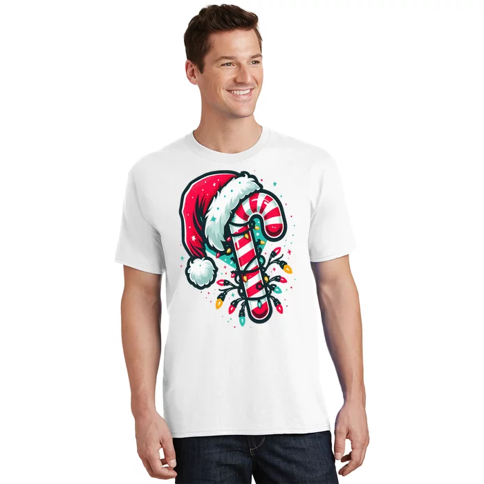 Candy Cane Crew Christmas Lights Family Matching Xmas T-Shirt