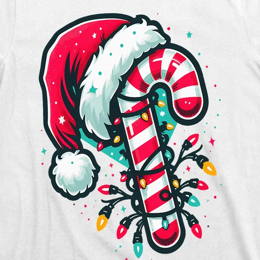 Candy Cane Crew Christmas Lights Family Matching Xmas T-Shirt