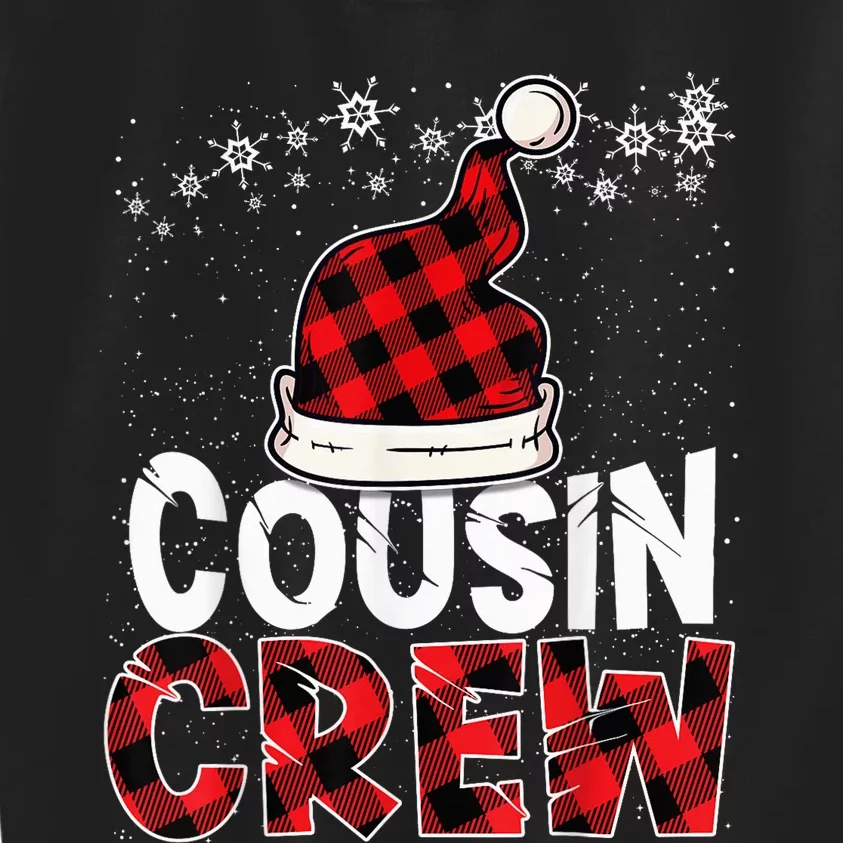 Christmas Cousin Crew Buffalo red plaid Pajamas Family Xmas Kids Sweatshirt