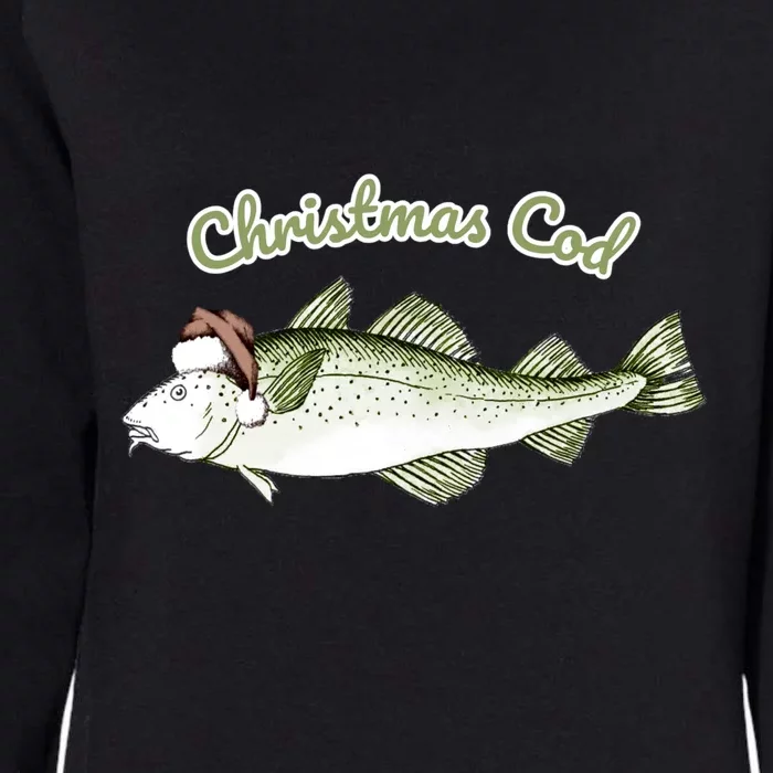 Christmas Cod Womens California Wash Sweatshirt