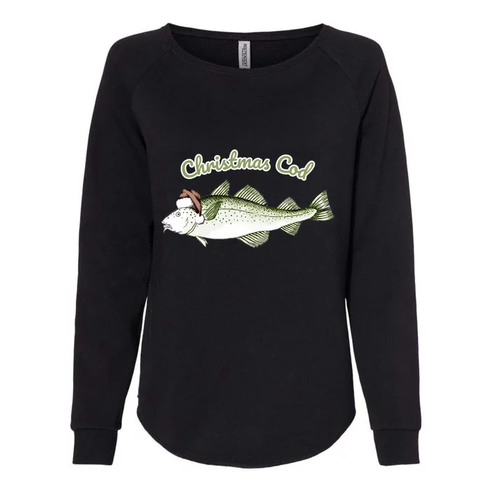 Christmas Cod Womens California Wash Sweatshirt