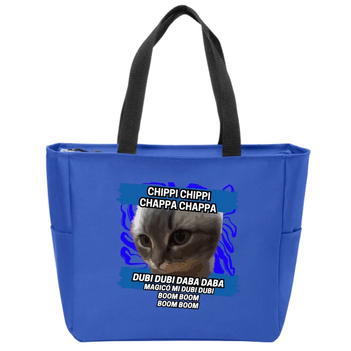 Chippi Chippi Chappa Chappa Dancing Cat Meme Zip Tote Bag