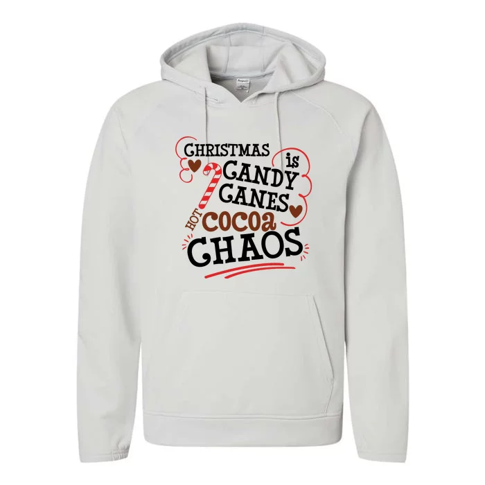 Christmas Candy Canes Performance Fleece Hoodie