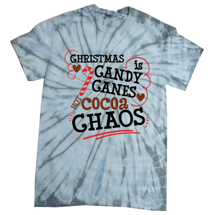 Christmas Candy Canes Tie-Dye T-Shirt