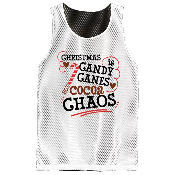 Christmas Candy Canes Mesh Reversible Basketball Jersey Tank