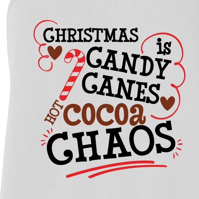 Christmas Candy Canes Women's Racerback Tank