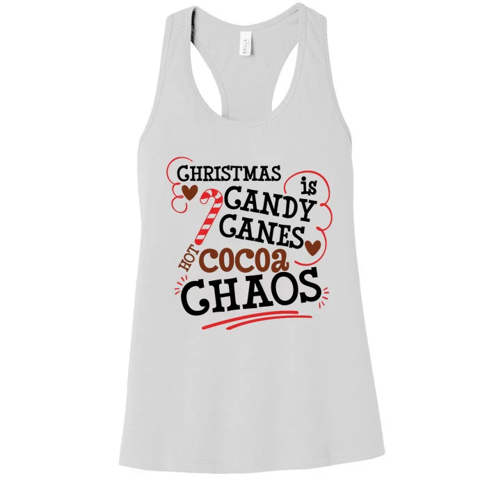 Christmas Candy Canes Women's Racerback Tank