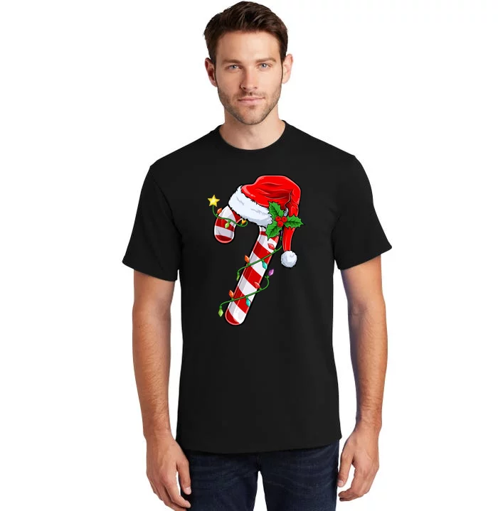 Candy Cane Crew Christmas Lights Family Matching Xmas Tall T-Shirt