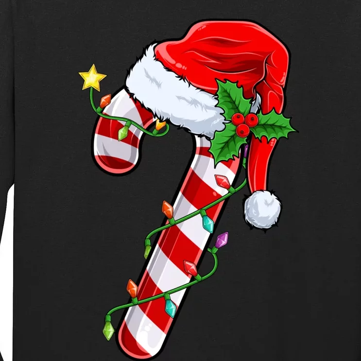 Candy Cane Crew Christmas Lights Family Matching Xmas Tall Long Sleeve T-Shirt