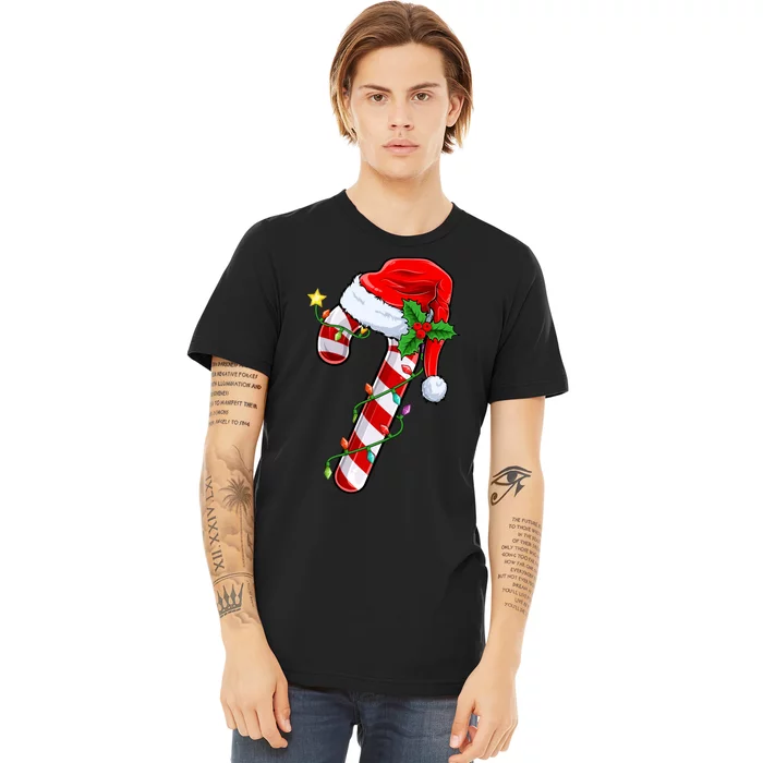 Candy Cane Crew Christmas Lights Family Matching Xmas Premium T-Shirt