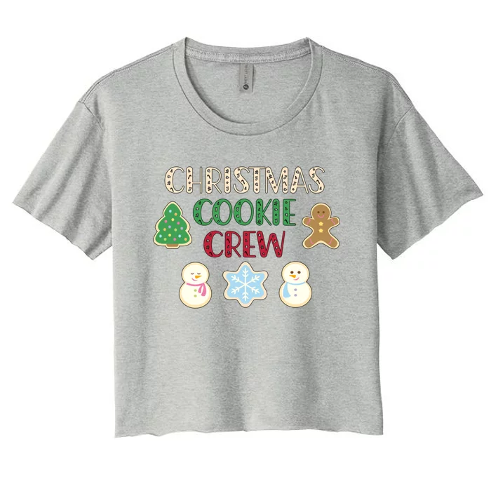 Cute Christmas Cookie Crew Baking Gift Women's Crop Top Tee