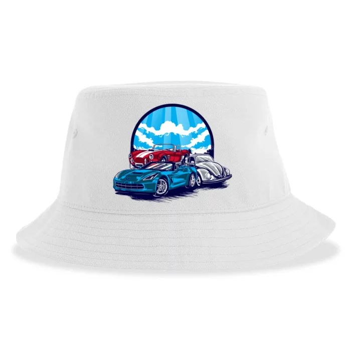 Corvette Classic Cars Sustainable Bucket Hat