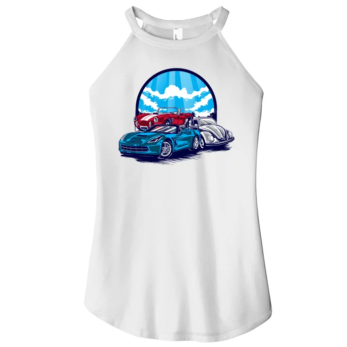 Corvette Classic Cars Women’s Perfect Tri Rocker Tank