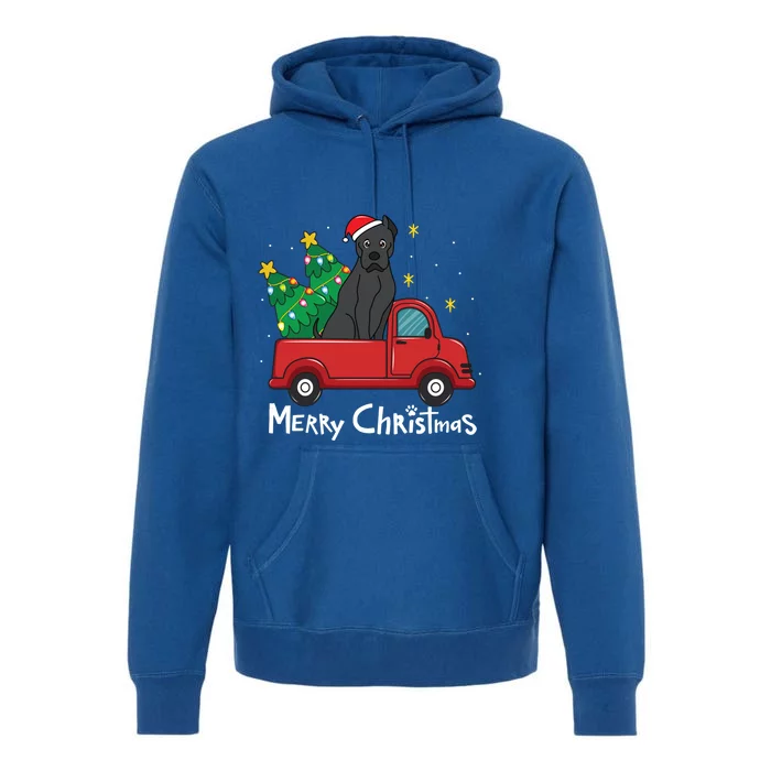 Cane Corso Christmas Truck Tree Mom Dad Dog Xmas Gift Premium Hoodie