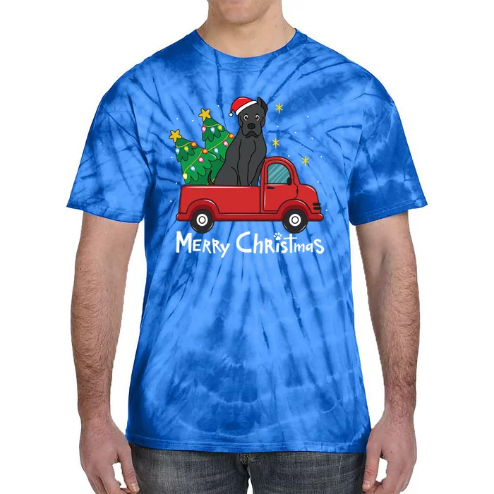 Cane Corso Christmas Truck Tree Mom Dad Dog Xmas Gift Tie-Dye T-Shirt