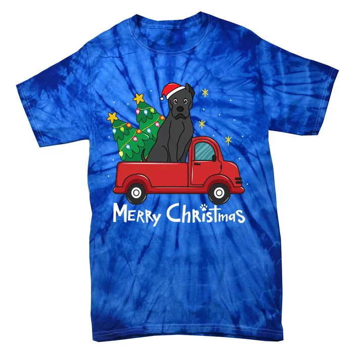 Cane Corso Christmas Truck Tree Mom Dad Dog Xmas Gift Tie-Dye T-Shirt