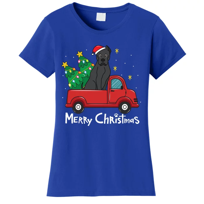 Cane Corso Christmas Truck Tree Mom Dad Dog Xmas Gift Women's T-Shirt