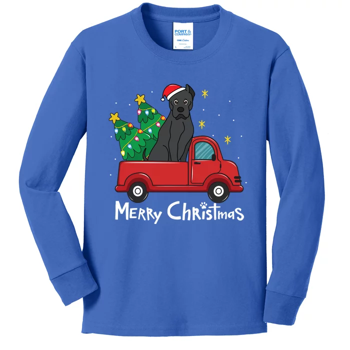 Cane Corso Christmas Truck Tree Mom Dad Dog Xmas Gift Kids Long Sleeve Shirt