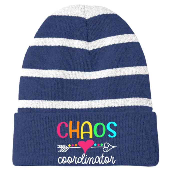 Chaos Coordinator Striped Beanie with Solid Band