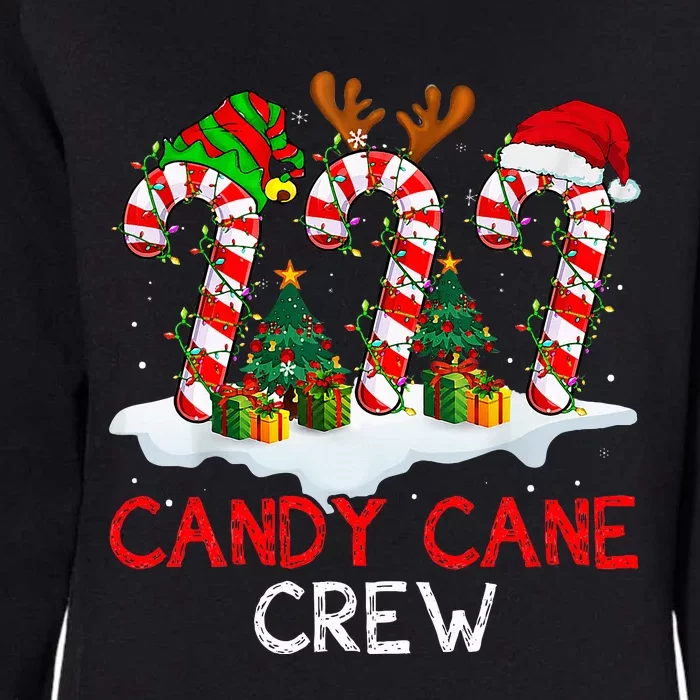 Candy Cane Crew Christmas Santa Elf Reindeer Xmas Pajamas Womens California Wash Sweatshirt