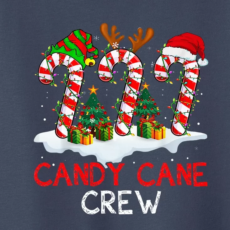 Candy Cane Crew Christmas Santa Elf Reindeer Xmas Pajamas Toddler T-Shirt