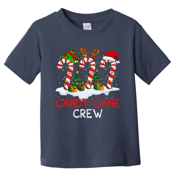 Candy Cane Crew Christmas Santa Elf Reindeer Xmas Pajamas Toddler T-Shirt