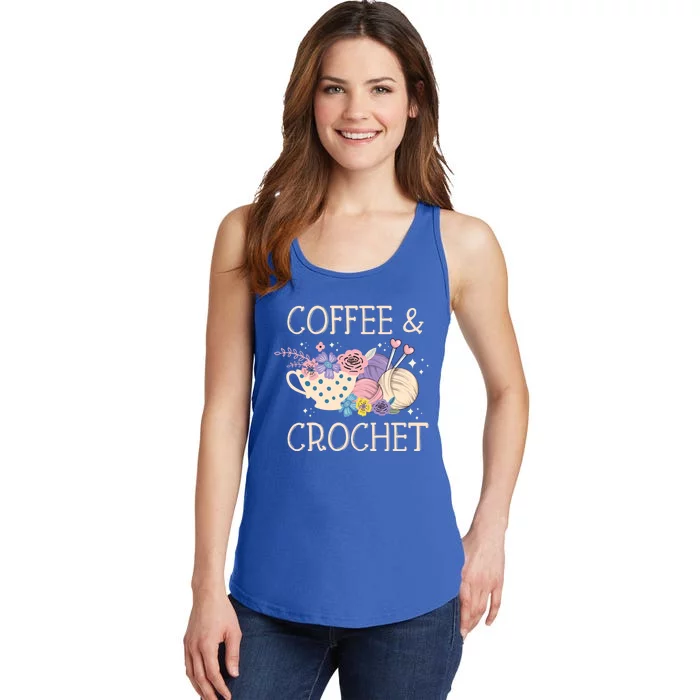 Crochet Coffee Crocheter Knitting Yarn Crocheting Lover Gift Ladies Essential Tank