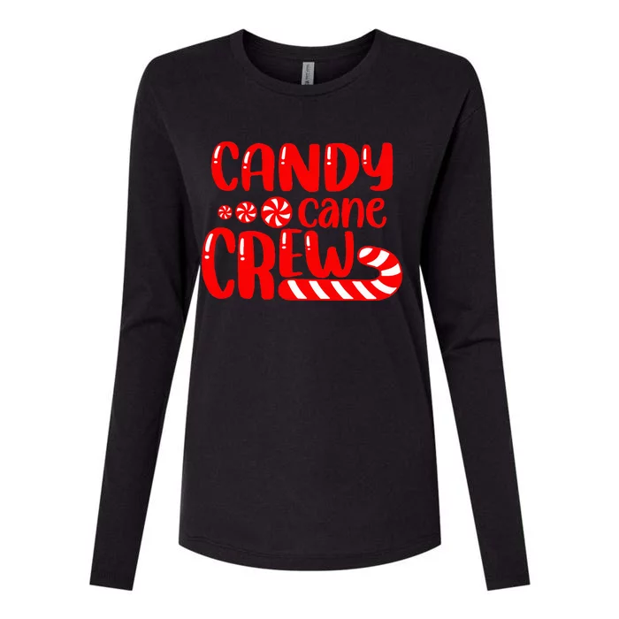 Candy Cane Crew Matching Family Group Candy Lover Pajamas Womens Cotton Relaxed Long Sleeve T-Shirt