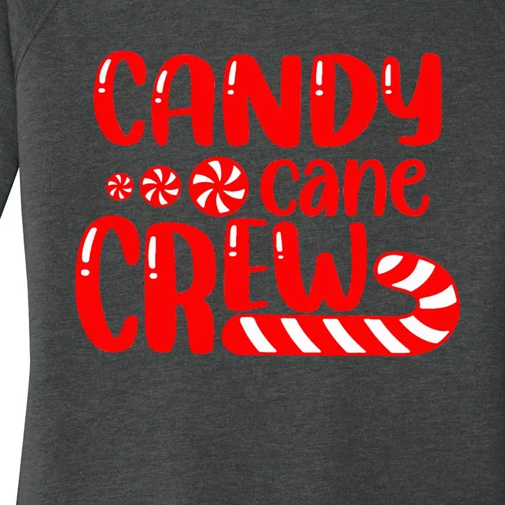 Candy Cane Crew Matching Family Group Candy Lover Pajamas Women's Perfect Tri Tunic Long Sleeve Shirt