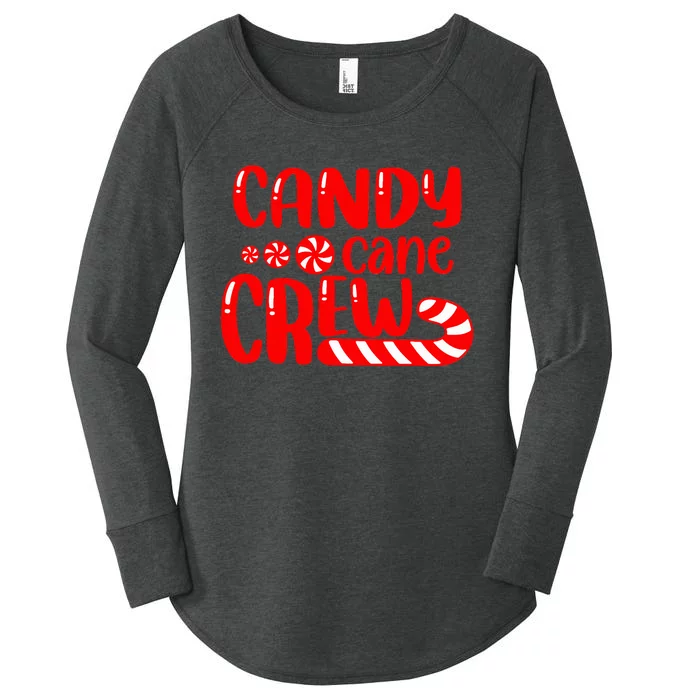 Candy Cane Crew Matching Family Group Candy Lover Pajamas Women's Perfect Tri Tunic Long Sleeve Shirt