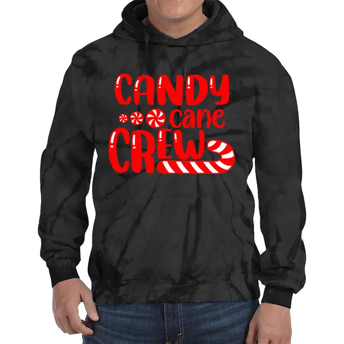 Candy Cane Crew Matching Family Group Candy Lover Pajamas Tie Dye Hoodie