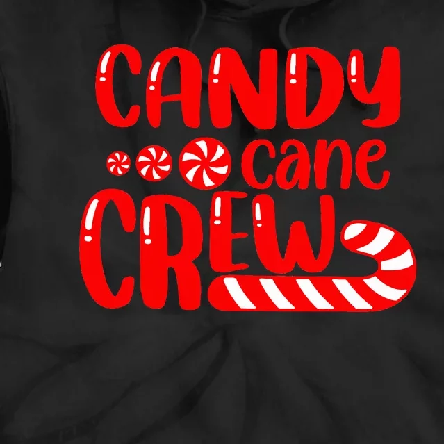 Candy Cane Crew Matching Family Group Candy Lover Pajamas Tie Dye Hoodie