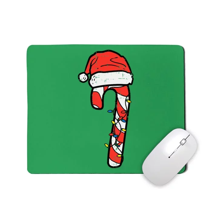 Christmas Candy Cane Santa Xmas Mousepad