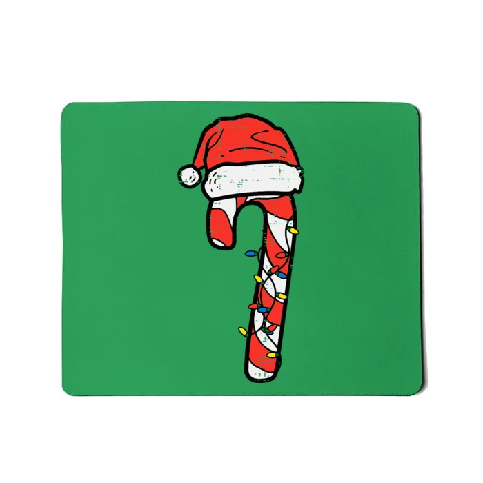 Christmas Candy Cane Santa Xmas Mousepad