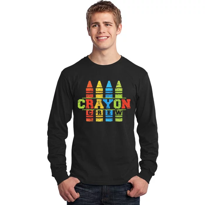 Cray Colors Child Art Funny Crayon Crew Tall Long Sleeve T-Shirt