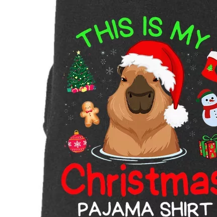 Cute Capybara Christmas Pajamas Doggie 3-End Fleece Hoodie