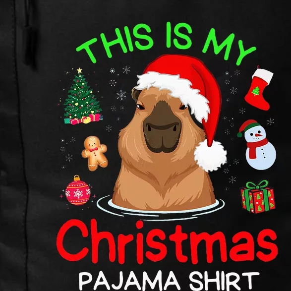 Cute Capybara Christmas Pajamas Daily Commute Backpack