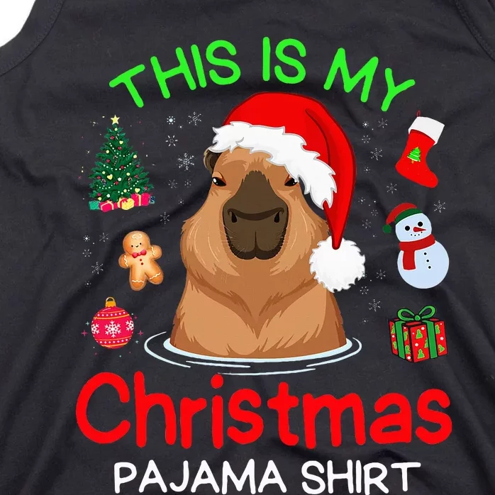 Cute Capybara Christmas Pajamas Tank Top