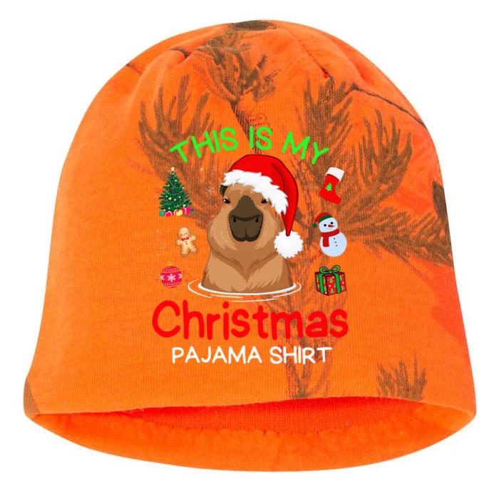 Cute Capybara Christmas Pajamas Kati - Camo Knit Beanie