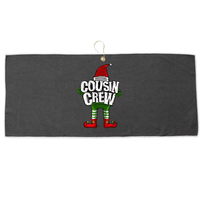 Cousin Crew Christmas Elf Matching Family Large Microfiber Waffle Golf Towel